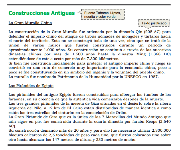 Ejercicio Práctico 02, Formato, Fuente. Word 2007, 2010, 2013