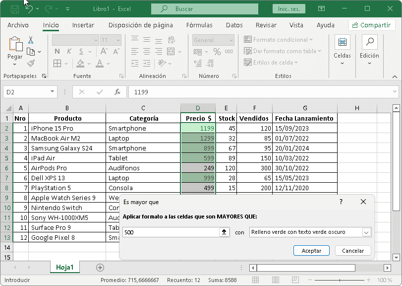 Cómo usar formato condicional en Excel Cómo usar formato condicional en Excel