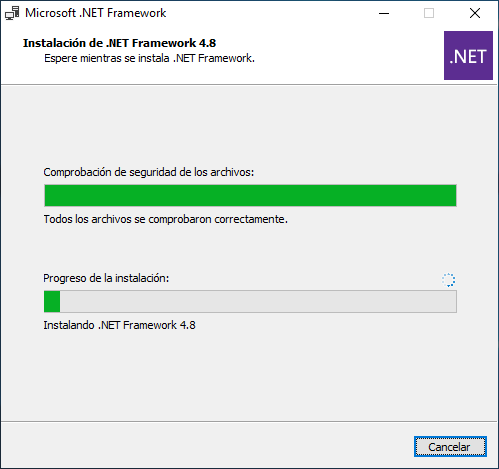 Descargar el instalador fuera de línea de Microsoft .NET Framework 4.8 para Windows