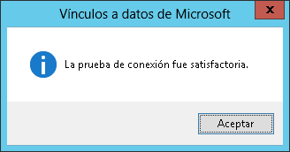 Prueba de conexion UDL fue satisfactoria