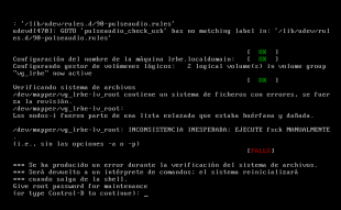Verificando sistema de ficheros en Linux
